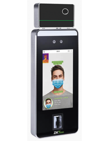 Terminal de reconocimiento Facial, Palma, Huella Digital y temperatura de alta velocidad