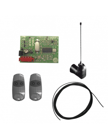 Kit Receptor inalámbrico con antena / Hasta 45M en linea de vista / INCLUYE dos controles y 3 mts de cable RG58