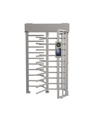 Torniquete SENCILLO (1 Carril) de Cuerpo Completo / Acero Inoxidable SUS304 / 30 Personas por Minuto / Interior y Exterior